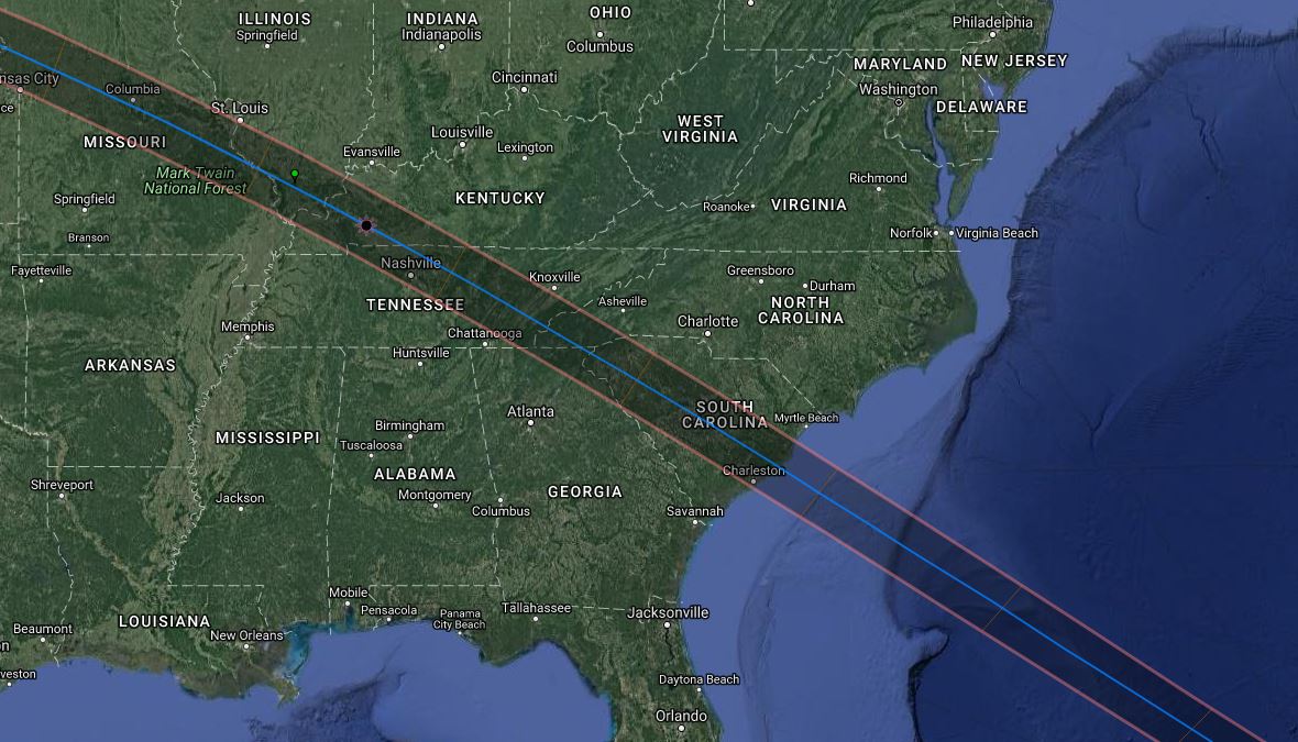 Interactive maps shows the length of the eclipse in your location
