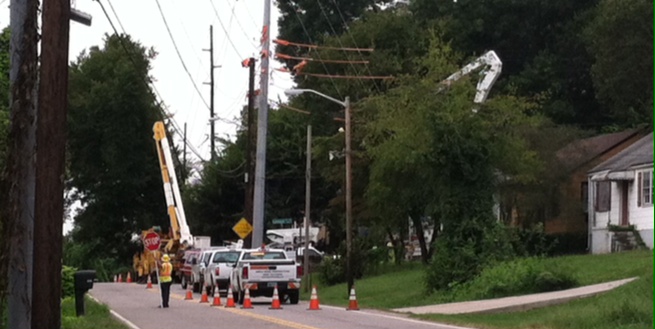 Electrical worker shocked by high voltage line | wbir.com