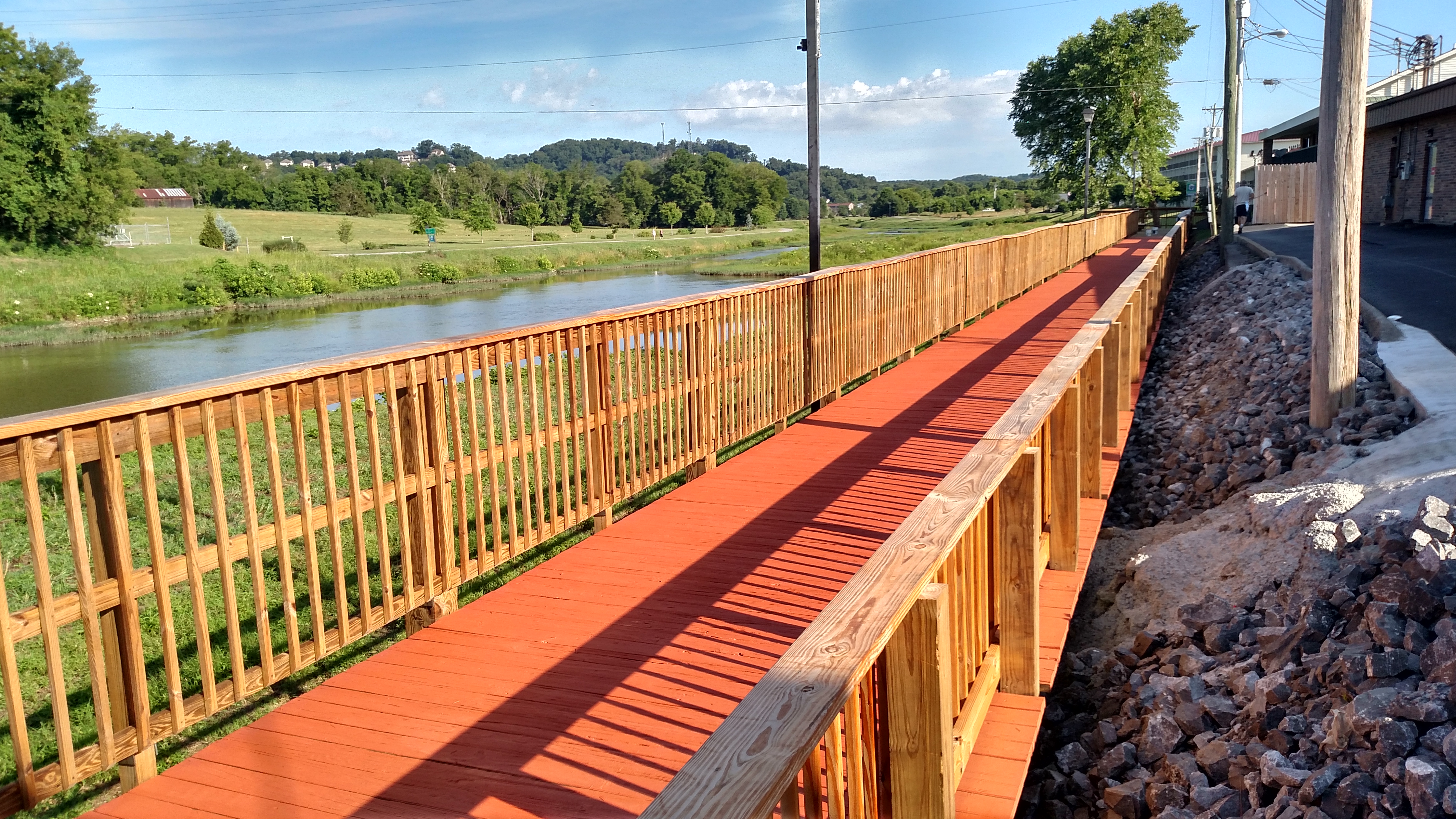 Sevierville almost finished fixing boardwalk along Little Pigeon River ...